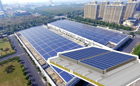 لوحة سقف كهروضوئية بعرض 1000 ملم مع لب من الصوف الصخري البولي يوريثين أو الصوف الزجاجي البولي يوريثين لحلول الطاقة المستدامة